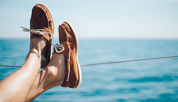 leather sailing shoes