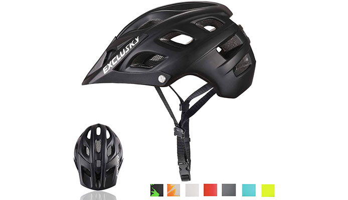 exclusky mountain bike helmet mtb bicycle cycling helmets for adult women and men cpsc certified