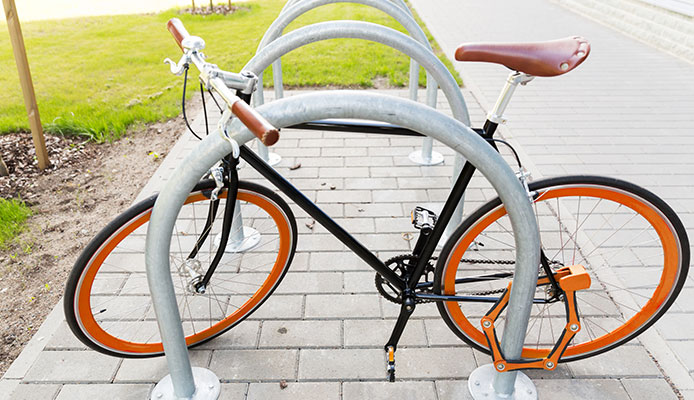 store bike outside